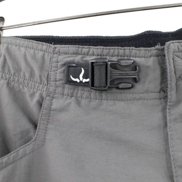 prana pants men's medium 34x32 Ecliptic Gray Pockets Belted Elastic Waist nylon - Picture 4 of 14